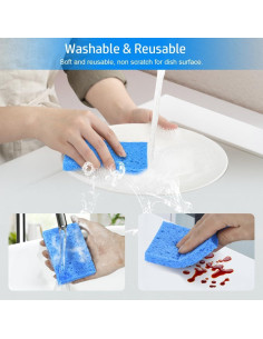 Esponjas de Cocina Mcyye 8 Piezas Comprimidas Biodegradables 2