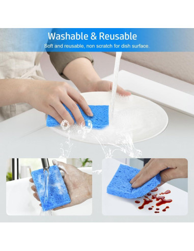 Esponjas de Cocina Mcyye 8 Piezas Comprimidas Biodegradables