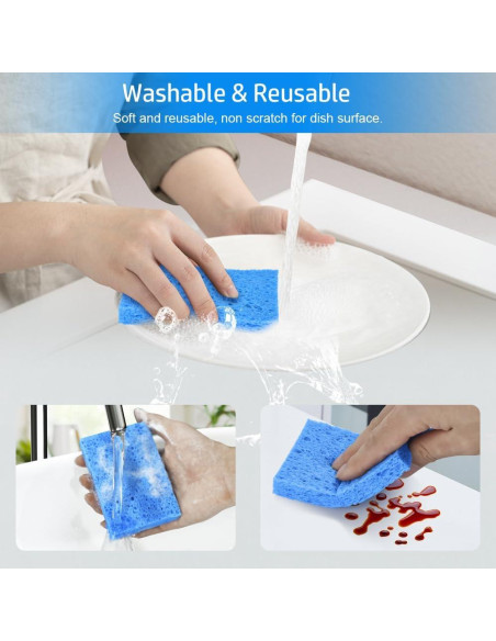 Esponjas de Cocina Mcyye 8 Piezas Comprimidas Biodegradables