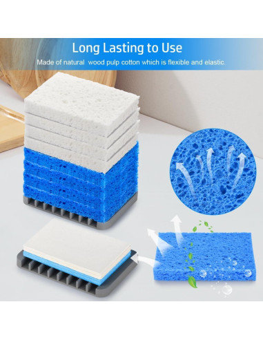 Esponjas de Cocina Mcyye 8 Piezas Comprimidas Biodegradables