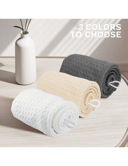 Toalla de Secado para Cabello MaopaoBeauty Microfibra Waffle 70x27 cm