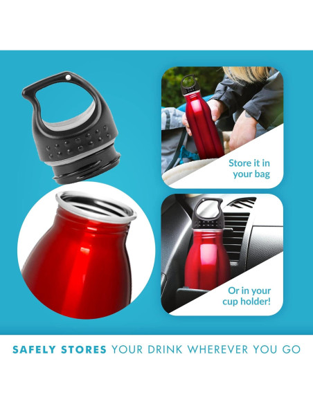 Botella de Agua Acero Inoxidable Simply Green 0.71 L Roja