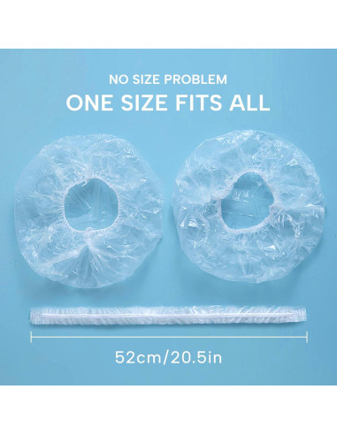 Gorras de Ducha Desechables YIZIJIZI 30 Piezas Impermeables