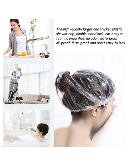 Gorras de Ducha Desechables YIZIJIZI 30 Piezas Impermeables