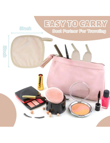 15 Paños Reutilizables para Quitar Maquillaje TaShow 12.7x12.7cm