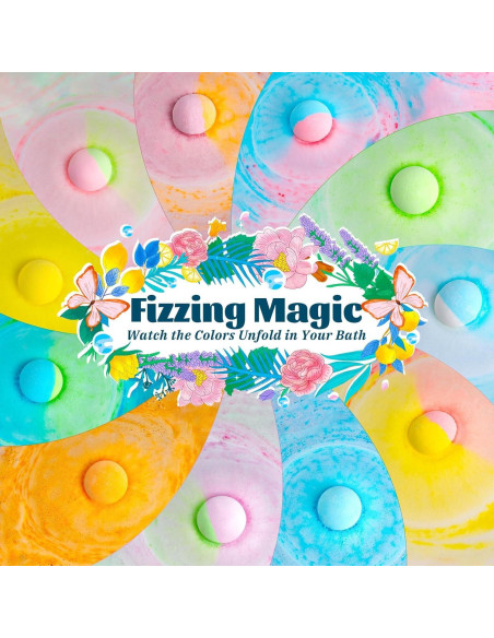 54 Bombas de Baño RelaxRose - Aromas Naturales y Colores Vibrantes