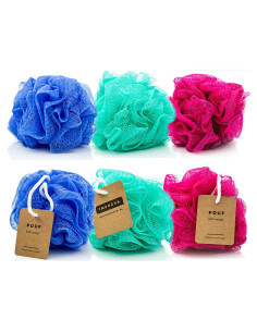 Esponjas de Malla de Lufa Impresa - Paquete de 6 Unidades Exfoliantes