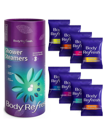 Bombas de Vapor para Ducha BodyRefresh - Paquete de 8 Aromas