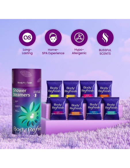Bombas de Vapor para Ducha BodyRefresh - Paquete de 8 Aromas
