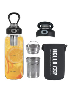 Botella de Agua de Vidrio 0.95L Wangsdjy con Colador de Té