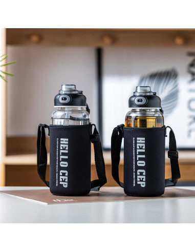 Botella de Agua de Vidrio 0.95L Wangsdjy con Colador de Té