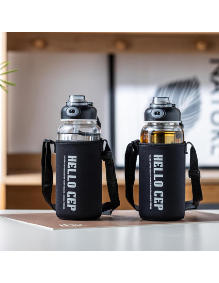 Botella de Agua de Vidrio 0.95L Wangsdjy con Colador de Té