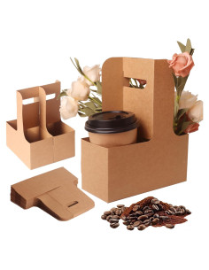 Soporte para Bebidas de 2 Tazas Kraft BKISVWCSop - Paquete de 25