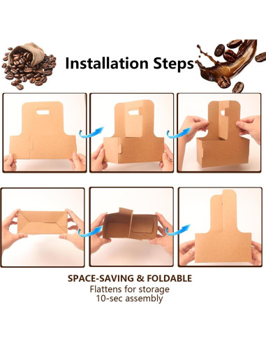 Soporte para Bebidas de 2 Tazas Kraft BKISVWCSop - Paquete de 25