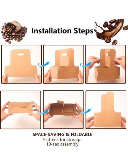 Soporte para Bebidas de 2 Tazas Kraft BKISVWCSop - Paquete de 25