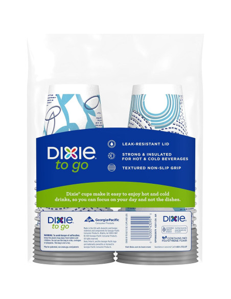 Tazas de papel desechables Dixie To Go 355 ml 14 unidades