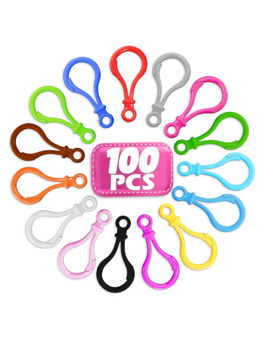 100 Clips de Llaveros de Plástico The Little Green Change