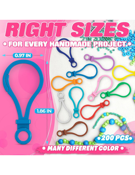 100 Clips de Llaveros de Plástico The Little Green Change