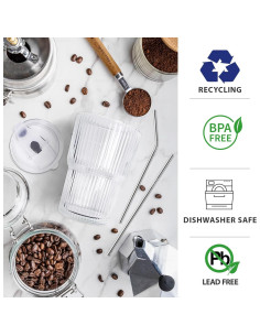 Set de 4 Tazas de Café Helado HIGIINC 16oz Irrompibles 2