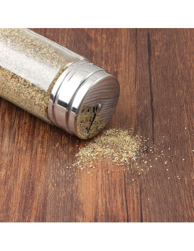 Tarro de Especias de Vidrio Fox Run 5167 con Tapa de Acero Inoxidable 180ml