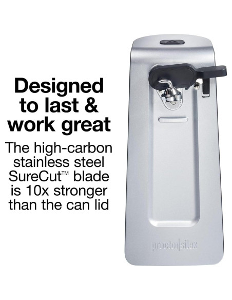 Abrelatas Eléctrico Proctor Silex SureCut 850g Automático Plata
