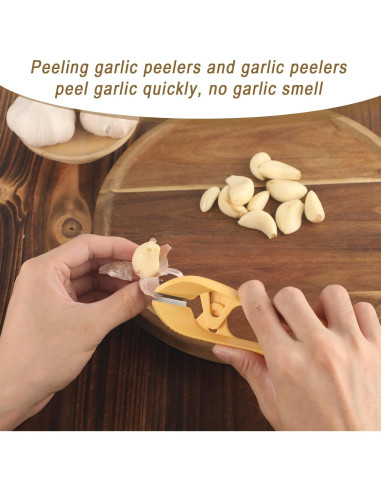 Pelador de Ajo Manual Gosknor Naranja 13x5.2cm Antideslizante