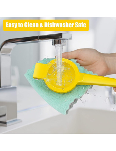 Exprimidor de Limón JIEJIE Manual de Aluminio 0.5L Amarillo