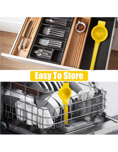 Exprimidor de Limón JIEJIE Manual de Aluminio 0.5L Amarillo