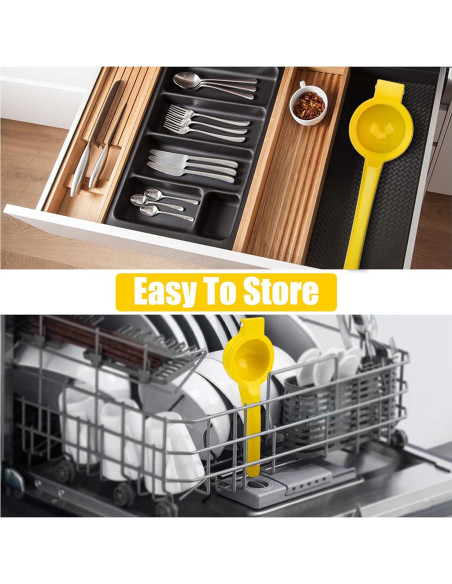 Exprimidor de Limón JIEJIE Manual de Aluminio 0.5L Amarillo