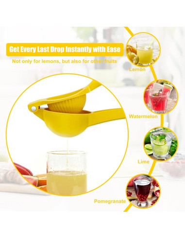 Exprimidor de Limón JIEJIE Manual de Aluminio 0.5L Amarillo