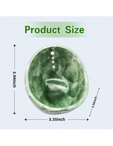 Tazón Deshojador de Hierbas YIYIBB Cerámica 11.43 cm Verde