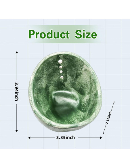 Tazón Deshojador de Hierbas YIYIBB Cerámica 11.43 cm Verde