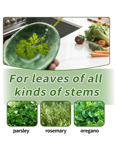 Tazón Deshojador de Hierbas YIYIBB Cerámica 11.43 cm Verde