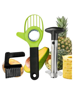 Cortador 3 en 1 de Aguacate y Piña OWLARI - Acero Inoxidable