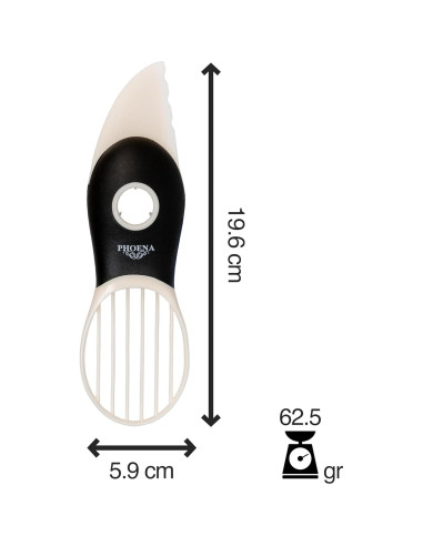 Cortador 3 en 1 para Aguacate Phoena - Pitter Acero Inoxidable