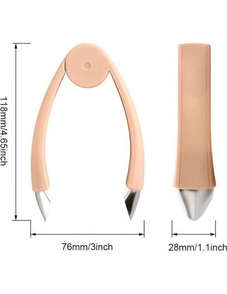 Paquete de 2 Quita Tallos de Fresa Enyolidimk Acero Inoxidable