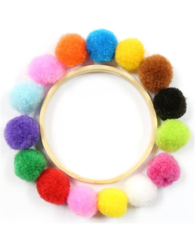 Pompones Multicolor Caydo 400 Piezas 2.5 cm para Manualidades