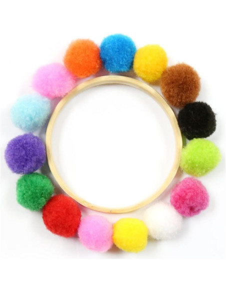 Pompones Multicolor Caydo 400 Piezas 2.5 cm para Manualidades Pompones Multicolor Caydo 400 Piezas 2.5 cm para Manualidades