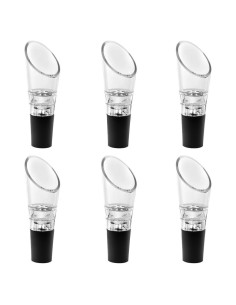 6 Vertedores de Vino QLL Blanco Acero Inoxidable