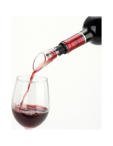 6 Vertedores de Vino QLL Blanco Acero Inoxidable