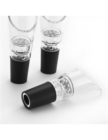 6 Vertedores de Vino QLL Blanco Acero Inoxidable