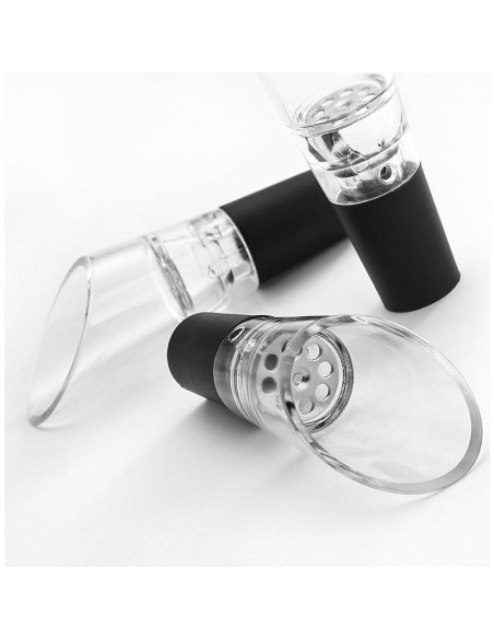6 Vertedores de Vino QLL Blanco Acero Inoxidable