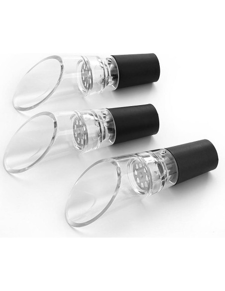 6 Vertedores de Vino QLL Blanco Acero Inoxidable