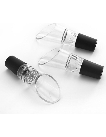 6 Vertedores de Vino QLL Blanco Acero Inoxidable