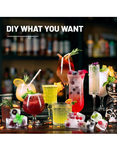 Bandejas de Hielo de Silicona Xyuetia 3 Piezas Apilables