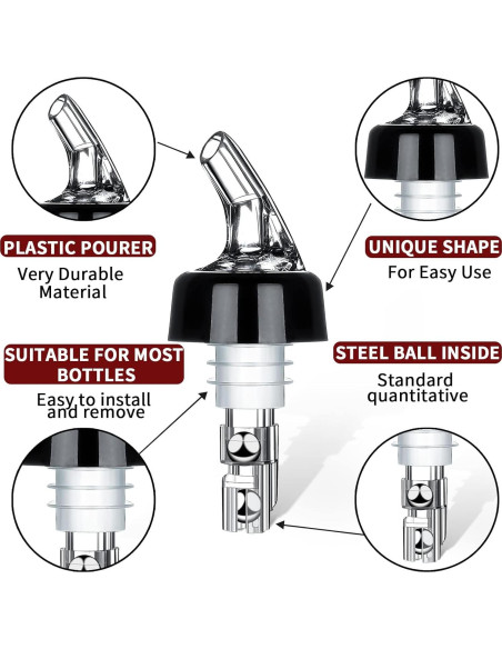 Vertedor Automático Medido SuproBarware 30ml - 12 Paquetes