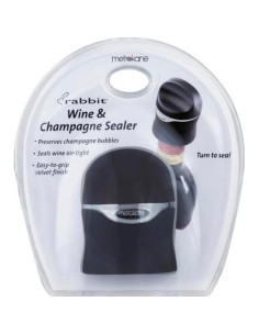 Sello Hermético de Vino y Champagne Rabbit - Negro 2