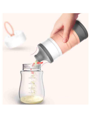 Dispensador de Fórmula Kaptin Azul, 4 Compartimentos Apilables