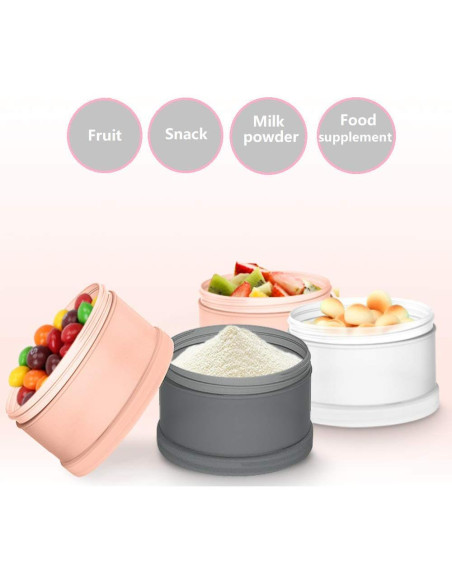 Dispensador de Fórmula Kaptin Azul, 4 Compartimentos Apilables