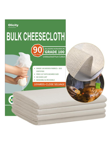 Rollo de Tela de Queso Olicity Grado 100 0.91x9.14 m Algodón
